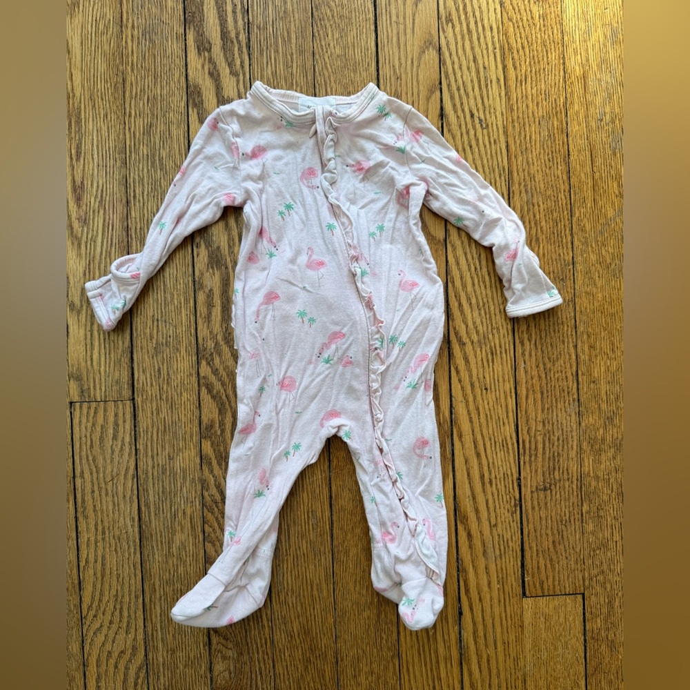 Angel Dear Flamingo Ruffle Butt Pajamas - Size 0-3 Months